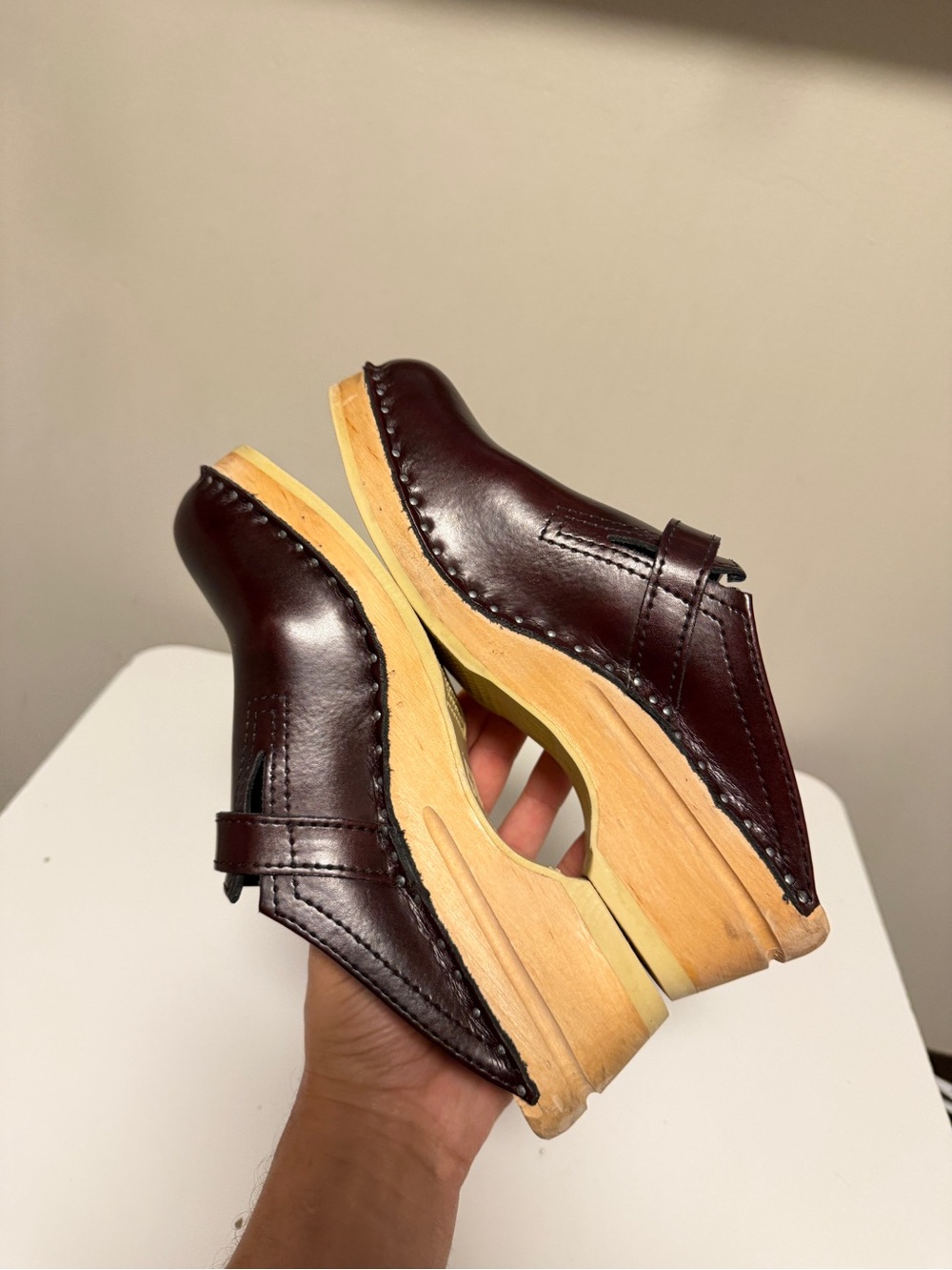Swedish Clogs Troentorp Raphael Brown Pull Up Shoe Women’s EU 39 US 9-9.5 - Picture 5 of 8